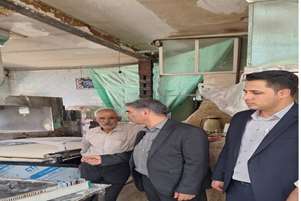 بازدید مشاور رئیس دانشگاه علوم پزشکی شیراز ورئیس دبیرخانه کارگروه سلامت و امنیت غذایی استان فارس از نانوایی های پخت نان کامل در شهر اقلید
